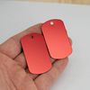 Aluminum Rectangle Blank Tags Stamping Blanks Engraving Blanks 25 Pack (Red)