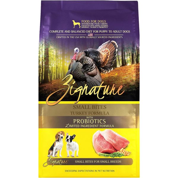 Zignature Turkey Limited Ingredient Small Bites Dog Food 4lb