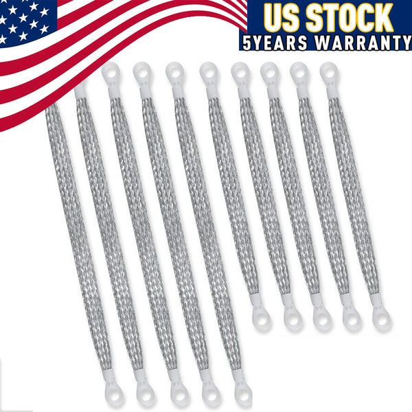 10PC Car Truck Firewall Engine Body Engine Ground Strap Tinned Copper Cable Kit