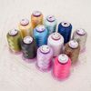 Sewing Machine Embroidery Thread Set, 550Y Spools x 12 Colors, Polyester Embroidery Thread, Sewing Thread, Shine, Glossy
