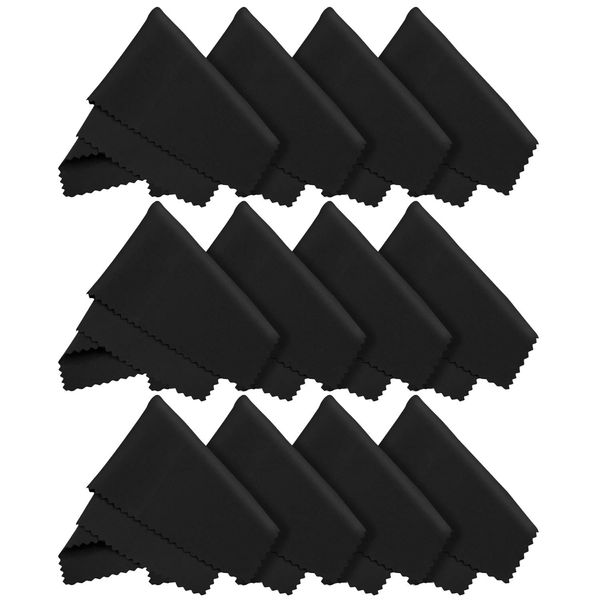 LetsSwipeThat 12x Mikrofasertücher - 30x30 cm Mikrofaser Brillenputztuch. Kamera Objektiv Microfaser Reinigungstücher. LCD, Led TV Bildschirm Microfasertuch Reinigung. Laptop pc Display Reiniger Tuch