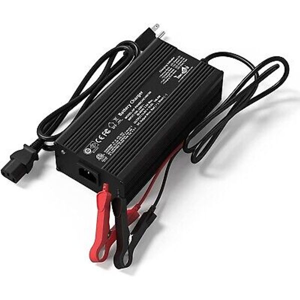 Timeusb 14.6V 10A LiFePO4 Lithium Battery Charger Smart Protection Fast Charging