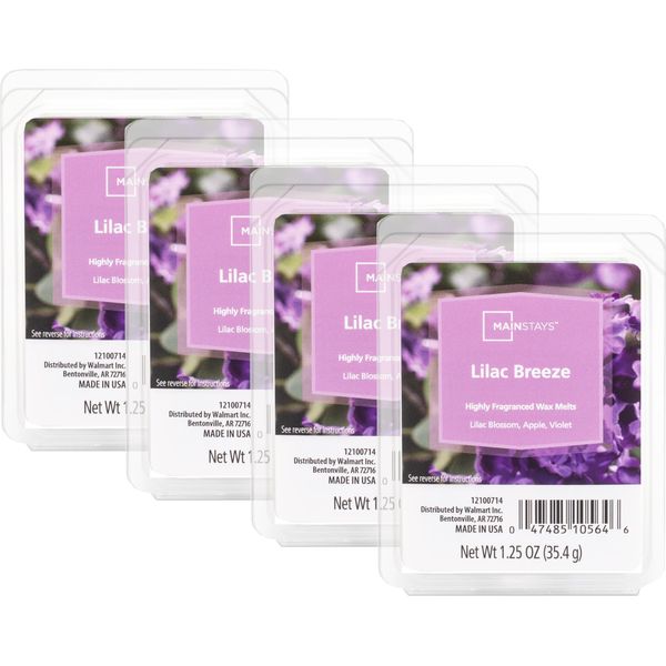 Mainstays Scented Wax Cubes 1.25oz 4-Pack (Lilac Breeze)