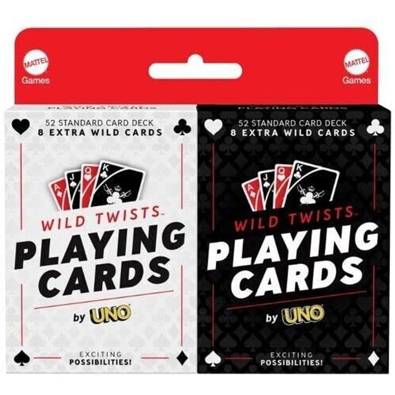 Jeu De Cartes Wild Twists Par UNO - Mattel Games, édition Spéciale, Cartes à Jouer Avec Défis Et Surprises