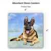 E&S Imports Ceramic Coaster - German Shepherd (1)