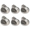 Vikrami lighting 6 Pcs Gas Stove Control Knobs, Metal 6mm Cooker Control Switch Knobs, Cooker knobb,Gas Hob Knob Control Locks,Cookerr Knob Replacement