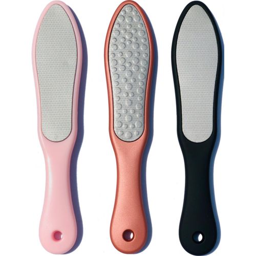 2x Callus File Foot File Callus Double Foot File with Soft Touch Insert Rough and Fine Emery Callus Remover for Pedicure and Foot Care Pink