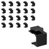 kwmobile 20x Keystone Blind Cover - Keystone Module Socket Inserts Set - Patch Panel Dust Protection Socket Cover - Keystone Cover Black