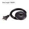 uxcell Inline Latching Foot Pedal Push Button Switch, Round Lamp Foot Control ON/Off Footswitch with 1.8M Wire US Plug Black