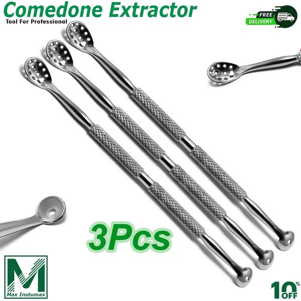 Comedone Extractor Blackhead Remover Skin Care Acne Pimple Blemish Double Spoon