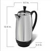 Farberware 12-Cup Electric Percolator Coffee Pot, Premium Stainless Steel, FCP412