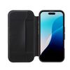 PG-24BGF04BK Glass Flip Case for iPhone16Pro iPhone 16Pro [Nylon Mesh / Black]