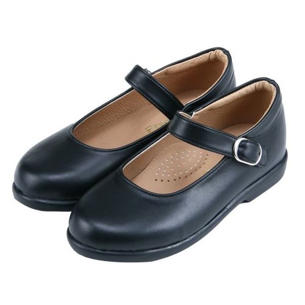 Happy Clover Prankish One-Strap Formal Shoes, Made in Japan, Plankish (216), Arch Care, Button Closure Type, 6.3 - 9.1 inches (16.0 - 23.0 cm), Black