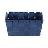 WENKO Adria Mini Dark Blue Storage Basket Rectangular Plastic Wicker Polypropylene 19 x 9 x 14 cm Dark Blue