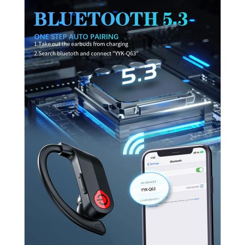 TWS Headphones Wireless Earbuds Compatible with Google Pixel 9a, Earphones Ear Hook True Stereo Headset Hands-Free Mic
