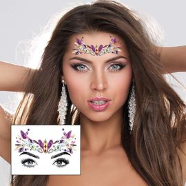 URAQT Face gems glitter, 6 Pcs Face glitter Festival Face Stickers