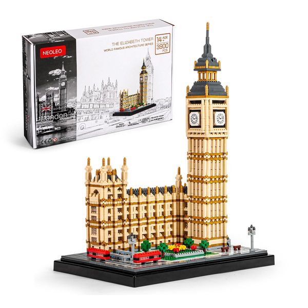 NeoLeo Real Big Ben Micro Building Blocks Set (3900+PCS) - World Famous Architectural Model Toys Gifts for Kid and Adult