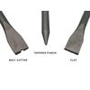 VCT 6pc 7" Inch Extra Long Air Chisel Set, Bolt Cutter, Flat, and Tapered Punch