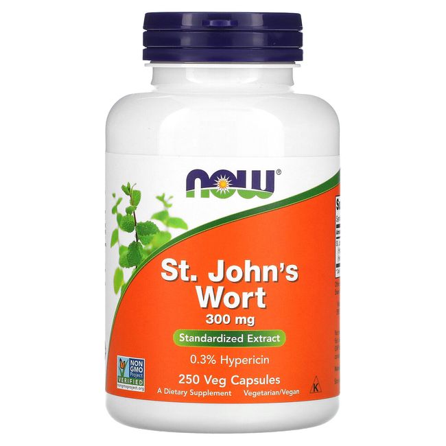 Now Foods St John s Wort 300 mg 250 Veg Capsules GMP Quality Assured, Vegan,