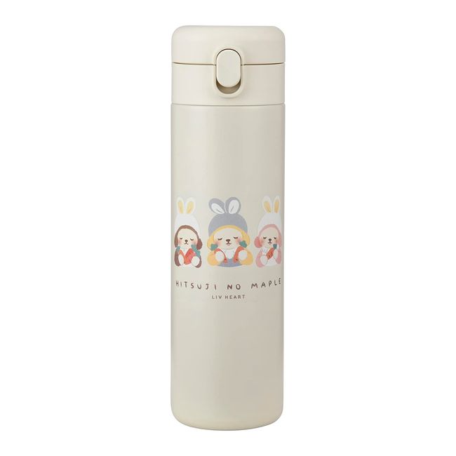 Libuhahato 18114-03 One Push Bottle Lunch Goods, Sheep Maple (Capacity 15.9 fl oz (450 ml), Hot and Cold Water Bottle