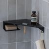 YOUS® Help Yourshelf Premium Corner Shower Shelf No Drilling Required (Deep Black, Without Bottles)