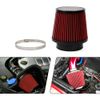4" 100mm High Flow Inlet Cold Air Intake Cone Replacement Dry Air Filter Red