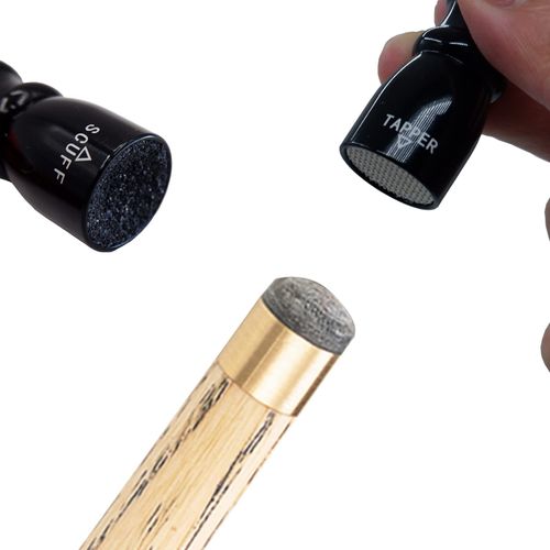HUIESON Snooker Pool Cue Tip, 2024 New Version Billiard Pool Stick Tip with 3 in 1 Billiard Pool Cue Accessories Tool, Scuffer, Shaper and Aerator, Practical Gifts for Husbands, Best Friends (Black)