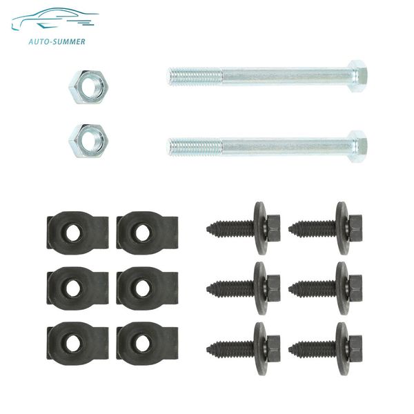 16pcs Front Leaf Spring Bracket Mounting Eye Bolts J-Clips For 1968-79 Nova