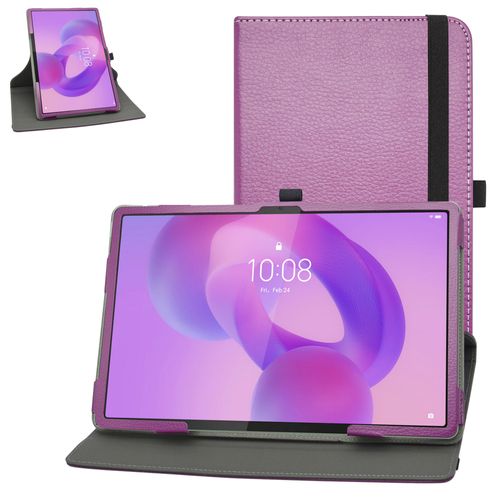 MAMA MOUTH for Lenovo Idea Tab Pro TB373FU Rotating Case,360 Degree Rotary Stand with Cute Pattern Cover for Lenovo Idea Tab Pro TB373FU /TB375FC 12.7" Tablets,Purple