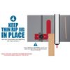 Thin Rip Table Saw Jig, Thin Rip Jig Time Saving Compact Strong Stainless Steel Precise Thin Rip for Band Saw (Red)