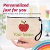 Pattern Pop Personalized Teacher Name Cosmetic and Makeup Bag