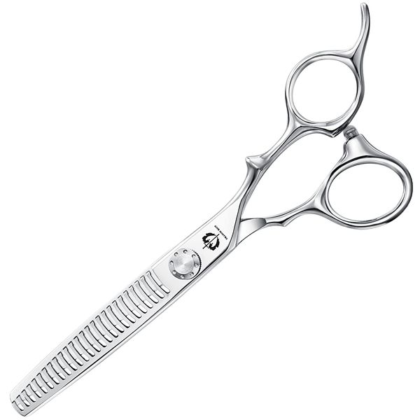 Professional Hair Thinning Scissors Japanese Stainless Steel Texturizing Shears Barbers Hairdressing Scissors for Men and Women (Silver-02A)