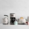 Haden Coffee Machine, 12 Cup Programmable Drip Coffee Maker, Putty & Chrome
