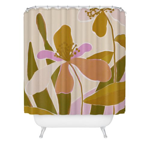 Society6 Shower Curtain - Bathroom Decor by Alisa Galitsyna - Extra Long Fabric Shower Curtains for Bathroom, 71" x 74", Colorful Iris Flowers