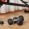 12lbs/Single Rubber Dumbbell Weight Set in Pair for Home Cardio Exercise