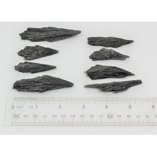 3 Pieces Large Black Kyanite Blades Premium Quality Chunky Natural Rough Wand 2" - 2.5"