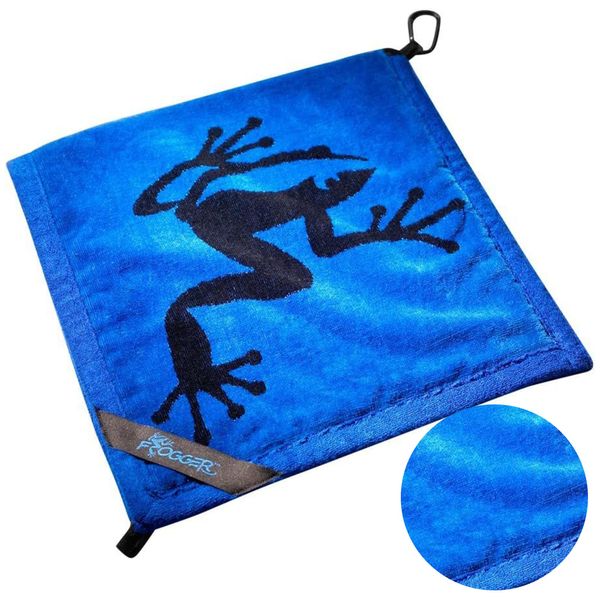 Frogger Golf Amphibian Wet/Dry Golf Towel, Blue/Black