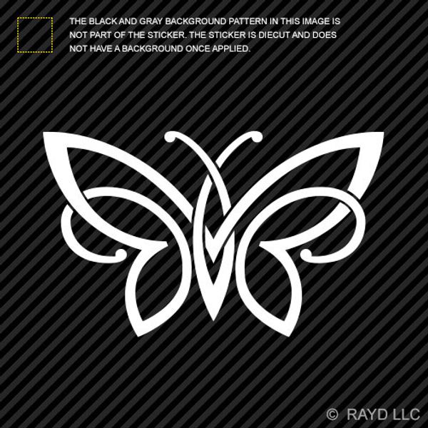 (2x) Celtic Knot Butterfly Sticker Die Cut Vinyl pseudo-celtic