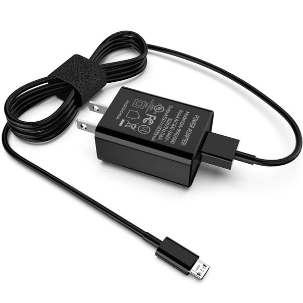 Fast Charger Compatible for Fire UL Listed AC Adapter 2A Rapid Charger with 6.6Ft Micro-USB Cable for All-new Fire 7 HD 8 10 Plus Tablet, Kids Pro, Kids Edition, HD HDX 7” 8.9”