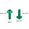 Motoforti 20pcs M5 Motorcycle Windscreen Screw Fairing Windscreen Bolt Green