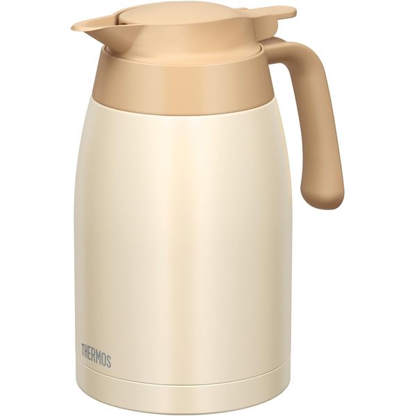 Thermos TTB-1501 CRW Stainless Steel Pot, 3.5 gal (1.5 L), Cream White, Thermal Pot, Tabletop Pot, Vacuum Bottle Structure, Thermal Insulated