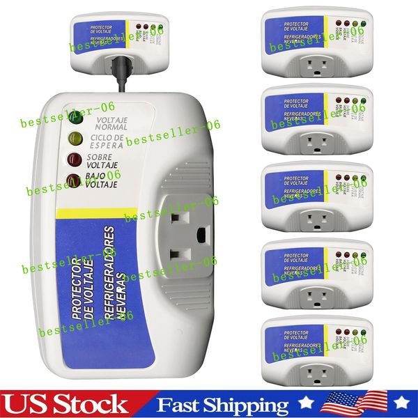 6 Pack US Voltage Power Surge Protector 120V Refrigerator Brownout Appliance
