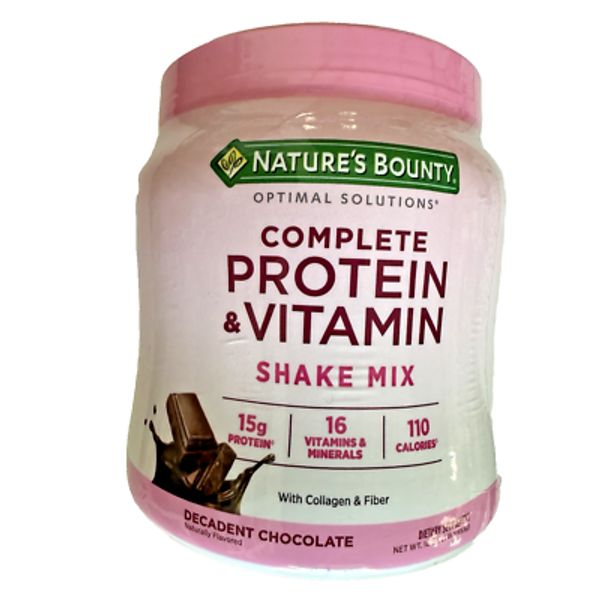 Nature's Bounty Complete Protein & Vitamin Shake Mix Decadent Chocolate BB 10/26