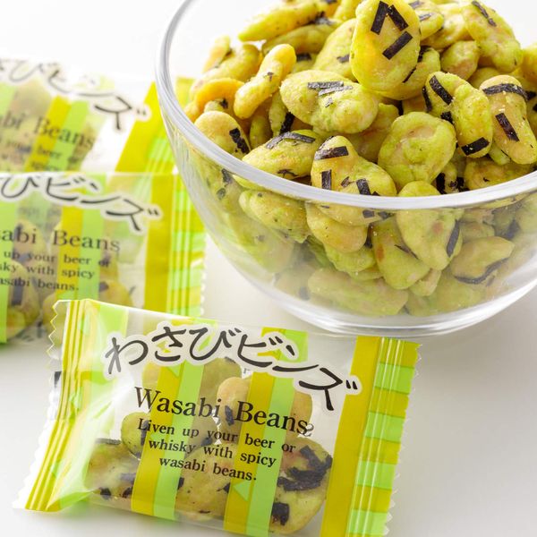 Yoshimatsu Wasabi Bins Trial (4.6 oz (130 g) / Individual Packaging (Approx. 19 Pieces)) Commercial Use Broad Beans, Bean Sweets, Snacks, Delicacies (Spicy Workshop)