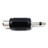 DRUT 1pcs RCA Phono Socket to 3.5mm Mono Jack Plug, Audio Video Adapter (Black Silver)