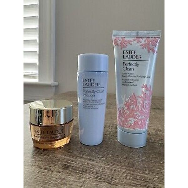 New 3pc Estée Lauder Supreme+ Eye Balm & Perfectly Clean Gift Set