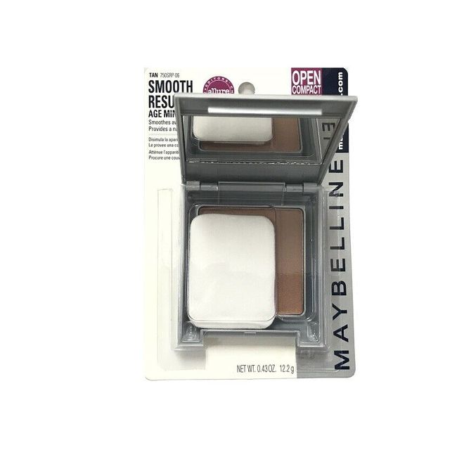 Maybelline Smooth Result Age Minimizing Pressed Powder 12.2g * Tan * New Rare