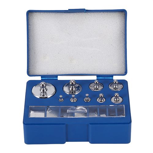 Calibration Weights, 17 Pcs Calibration Weight Set 10mg 20mg 50mg 100mg 200mg 500mg 1g 2g 5g 10g 20g 50g 100g Precision Steel Balance Scale with Tweezers for Jewellery Scale