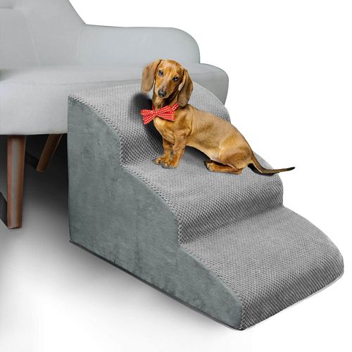 3 Steps High Density Foam Dog Stairs Ramps,Non-Slip Pet Steps for Older Dogs,...