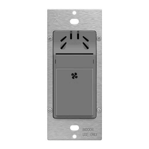 TOPGREENER Humidity Sensor Switch for Ventilation Fan, Air Moisture Detection, Bathroom Fan Automated Control, Adjustable Timing, NEUTRAL WIRE REQUIRED, UL Listed, TDHS5, Gray